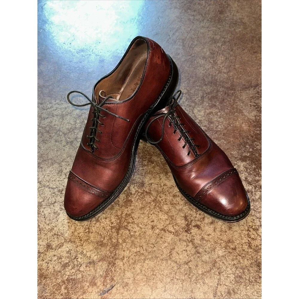 Allen Edmonds Fifth Avenue Merlot 9.5 D Men’s Cap Toe Dress Shoes USA